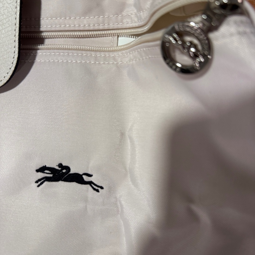 Longchamp La Pilage Tote- beige embroidered logo - Picture 6 of 8